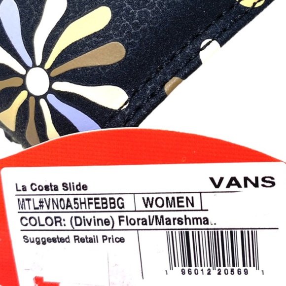 🔥HOT SALE🔥VANS La Costa Slide Beige Floral Sandals Men’s Size VN0A5HFEBBG - Picture 7 of 9
